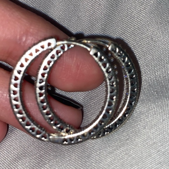 Pandora Cubic Zirconia Hoops - Picture 3 of 3